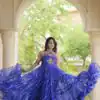 KA 1270 Blue in Colour Faux Georgette Bandhani Print Work Gown. Available at ₹2019 only. Delivery 4-6 Working Days. Shop now. | Bollywood Gowns, Creative Gowns, Designer Gowns, Embroidered Gowns, Gowns, Party Wear Gowns