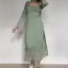 ST 1146 Pista in Faux Georgette Embroidery Work Salwar Suit . Available at ₹2099 only. Delivery 4-6 Working Days. Shop now. | Jump Suits, Straight Suits, Casual Suits, Creative suits, Designer Suits, Palazzo Suits, Party Wear Suits, Patiala Suits, Salwar suit