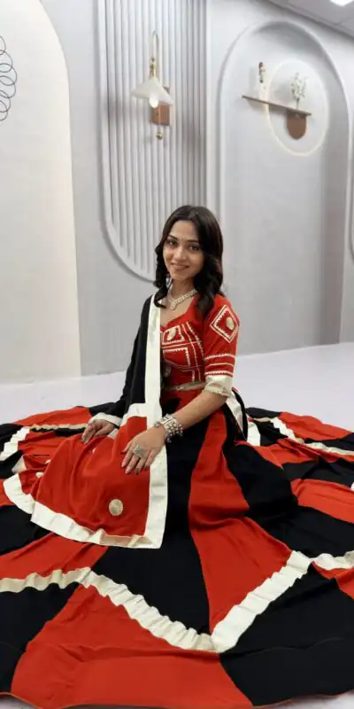 Ram 191 Black Color Pure Cotton Lehenga Choli with Cowrie Work. Festive Deal ₹2849. Delivery 4-6 Working Days. Online Shop now. | Bollywood Lehenga, Creative Lehenga, Designer Lehenga, Embroidered Lehenga, Lehenga, Party Wear Lehenga