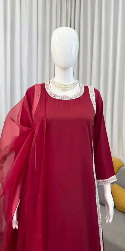 RTC 5999 Maroon in Color Natural Crepe Embroidery Work Salwar Suit . Affordable Price ₹1899. Delivery 4-6 Working Days. Shop now. | Jump Suits, Straight Suits, Casual Suits, Creative suits, Designer Suits, Palazzo Suits, Party Wear Suits, Patiala Suits, Salwar suit