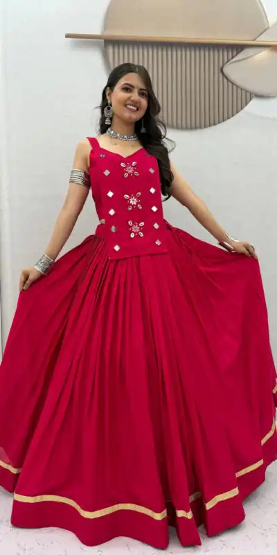 PC 581 Pink Color Pure Cotton Lehenga Choli with Cowrie Work. Festive Deal ₹2999. Delivery 4-6 Working Days. Online Shop now. | Bollywood Lehenga, Creative Lehenga, Designer Lehenga, Embroidered Lehenga, Lehenga, Party Wear Lehenga