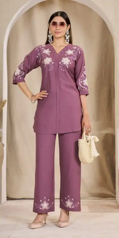 DIVA 169 Onion Colour Rayon Cotton Kurti with Embroidery Work. Introductory Price ₹1999. Delivery 4-6 Working Days. Shop now. | Bollywood Kurti, Creative Kurtis, Designer Kurti, Kurti, Party Wear Kurti, Selfie Kurti