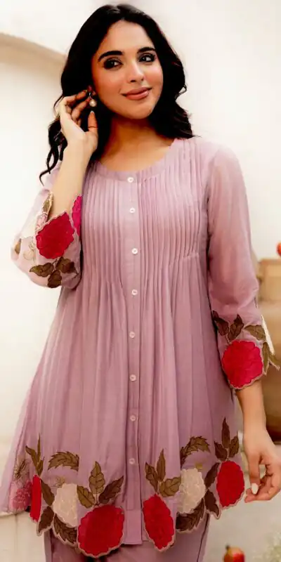 DIVA 167 Pink Colour Rayon Cotton Kurti with Embroidery Work. Introductory Price ₹1849. Delivery 4-6 Working Days. Shop now. | Bollywood Kurti, Creative Kurtis, Designer Kurti, Kurti, Party Wear Kurti, Selfie Kurti