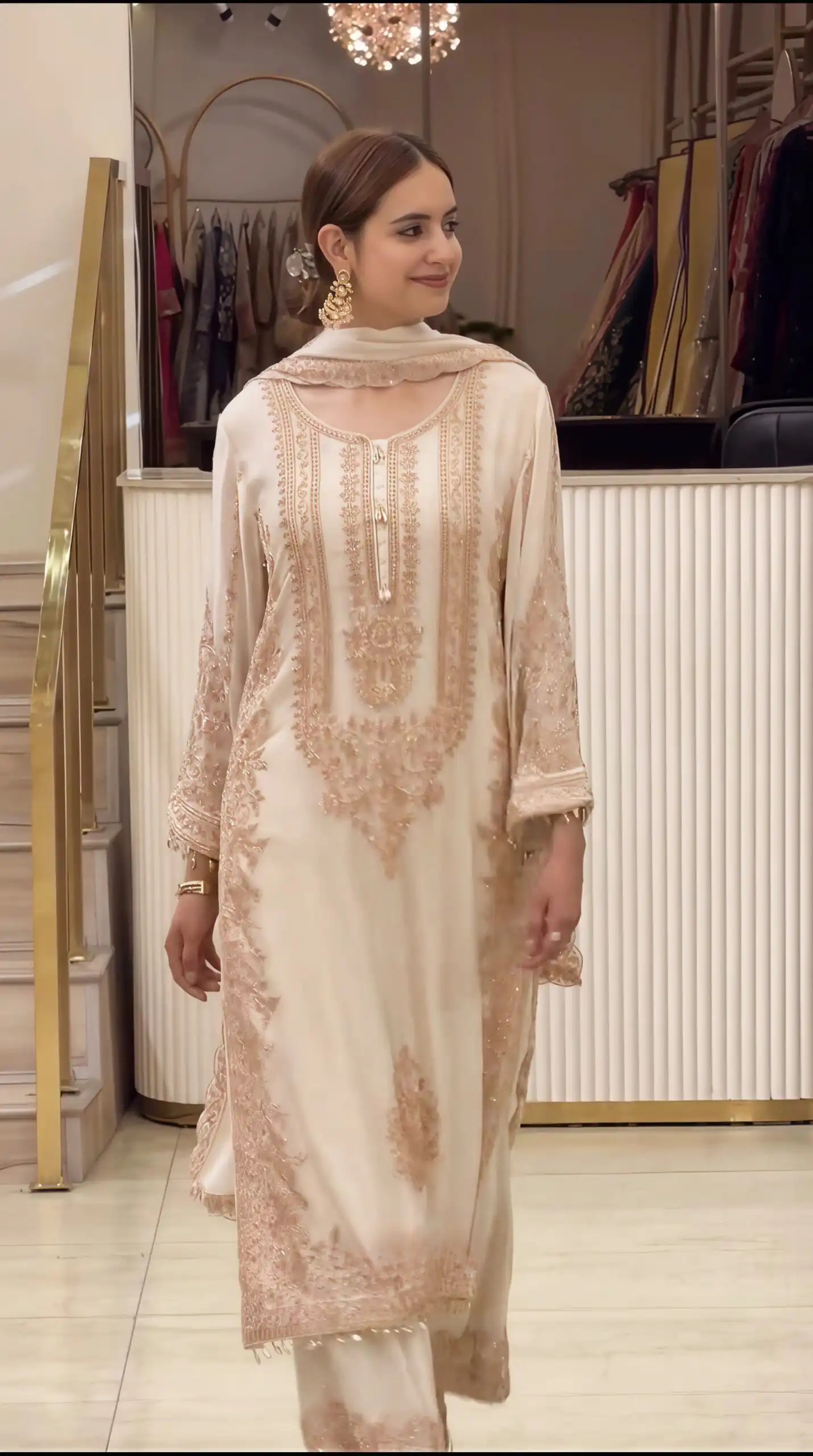 SR 1716 Off White Colour Faux Georgette Salwar Suit with Lace Work. Introductory Price ₹2449. Delivery 4-6 Working Days. Shop now. | Jump Suits, Straight Suits, Casual Suits, Creative suits, Designer Suits, Palazzo Suits, Party Wear Suits, Patiala Suits, Salwar suit