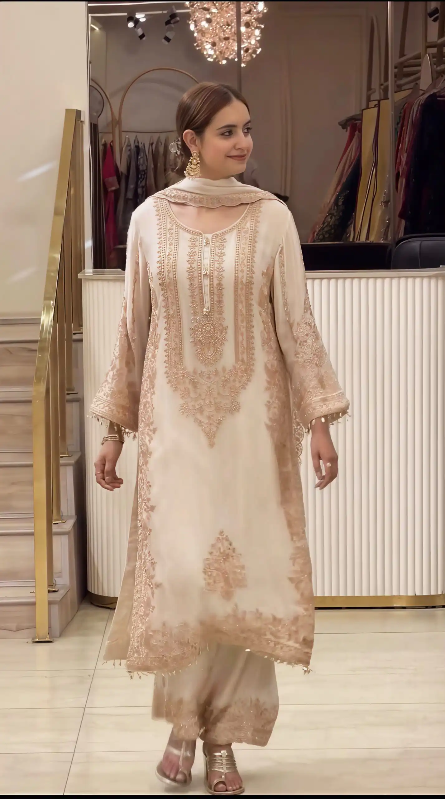 SR 1716 Off White Colour Faux Georgette Salwar Suit with Lace Work. Introductory Price ₹2449. Delivery 4-6 Working Days. Shop now. | Jump Suits, Straight Suits, Casual Suits, Creative suits, Designer Suits, Palazzo Suits, Party Wear Suits, Patiala Suits, Salwar suit