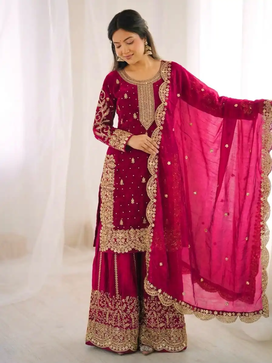 ZSR 3167 Pink Fendy Silk Salwar Suitwith Embroidery Work & Lace Work. Now at just ₹2149. Delivery 4-6 Working Days. Shop now. | Jump Suits, Straight Suits, Casual Suits, Creative suits, Designer Suits, Palazzo Suits, Party Wear Suits, Patiala Suits, Salwar suit