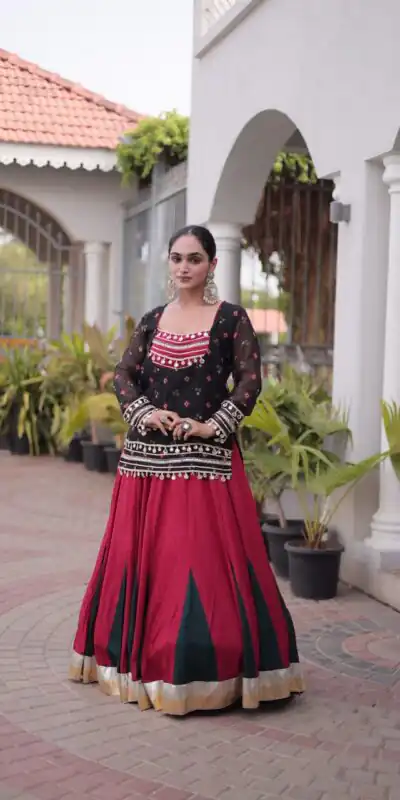 KA 5076 Black Rayon Embroidery Work & Cowrie Work Lehenga Choli . Grab it for ₹2749. Delivery 4-6 Working Days. Shop now. | Bollywood Lehenga, Creative Lehenga, Designer Lehenga, Embroidered Lehenga, Lehenga, Party Wear Lehenga