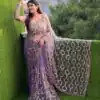 DF 3490 Lavender Color Butterfly Net Heavy Sequins Embroidery work Saree Casual, Wedding, Festive, Events . Expected Delivery  4-6 Working Days @1799/- only                                                                                | Bollywood Sarees, Creative Sarees, Designer Sarees, Embroidered Sarees, Ethnic Saree, Modern Digital sarees, Party Wear Sarees, Sarees
