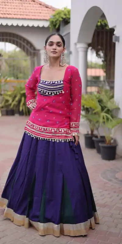 KA 5076 Pink Color Rayon Embroidery Work & Cowrie Work Lehenga Choli . Grab it for ₹2749. Delivery 4-6 Working Days. Shop now. | Bollywood Lehenga, Creative Lehenga, Designer Lehenga, Embroidered Lehenga, Lehenga, Party Wear Lehenga
