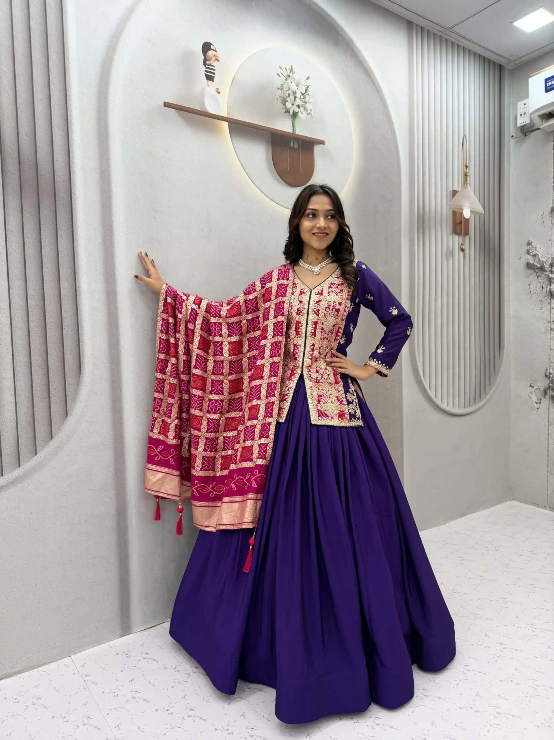 Ram 190 Purple Chinon silk Lehenga Choli with Sequins Work & Embroidery Work. Now at just ₹2749. Delivery 4-6 Working Days. Shop now. | Bollywood Lehenga, Creative Lehenga, Designer Lehenga, Embroidered Lehenga, Lehenga, Party Wear Lehenga