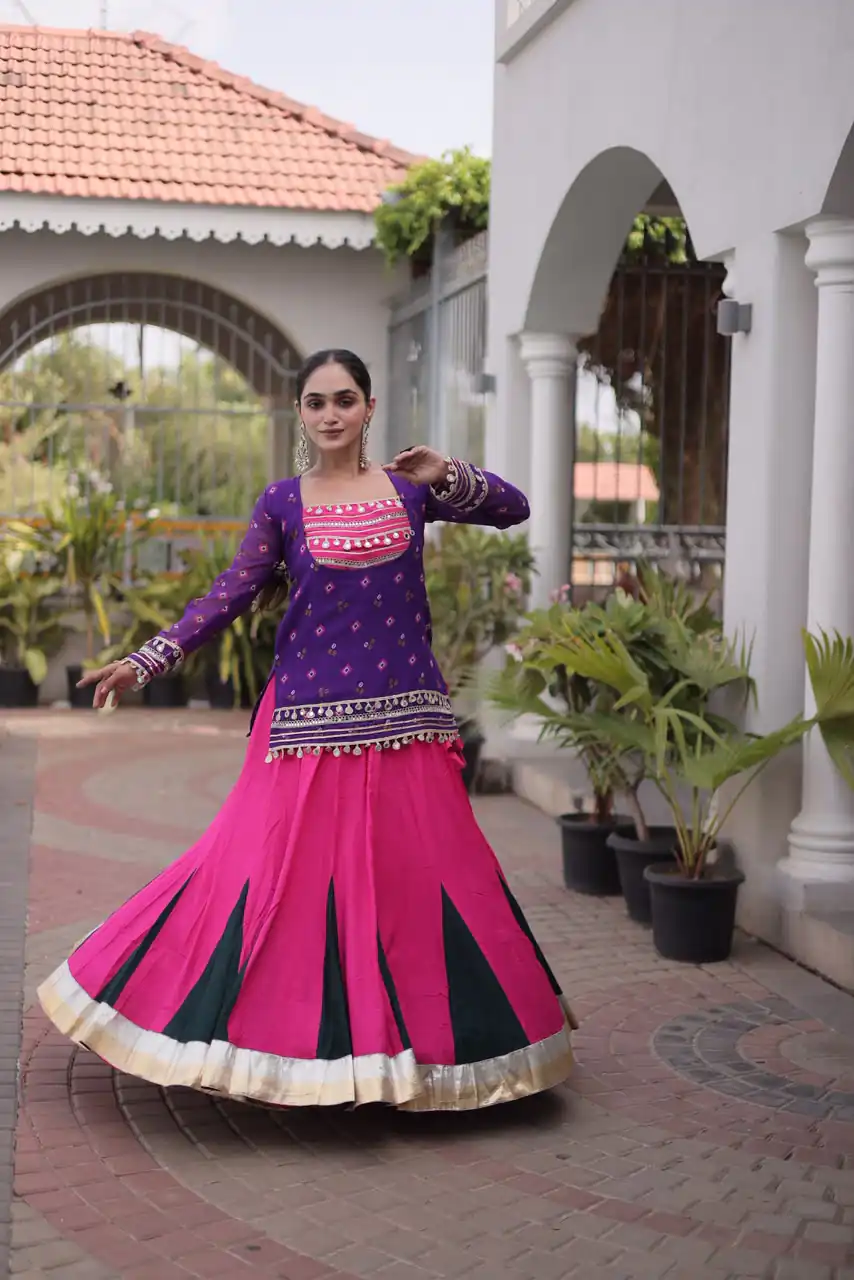 KA 5076 Purple Rayon Embroidery Work & Cowrie Work Lehenga Choli . Grab it for ₹2749. Delivery 4-6 Working Days. Shop now. | Bollywood Lehenga, Creative Lehenga, Designer Lehenga, Embroidered Lehenga, Lehenga, Party Wear Lehenga