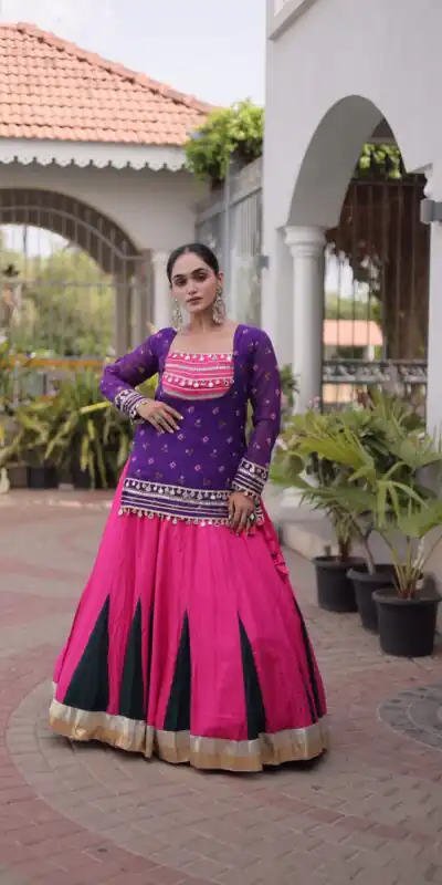 KA 5076 Purple Rayon Embroidery Work & Cowrie Work Lehenga Choli . Grab it for ₹2749. Delivery 4-6 Working Days. Shop now. | Bollywood Lehenga, Creative Lehenga, Designer Lehenga, Embroidered Lehenga, Lehenga, Party Wear Lehenga