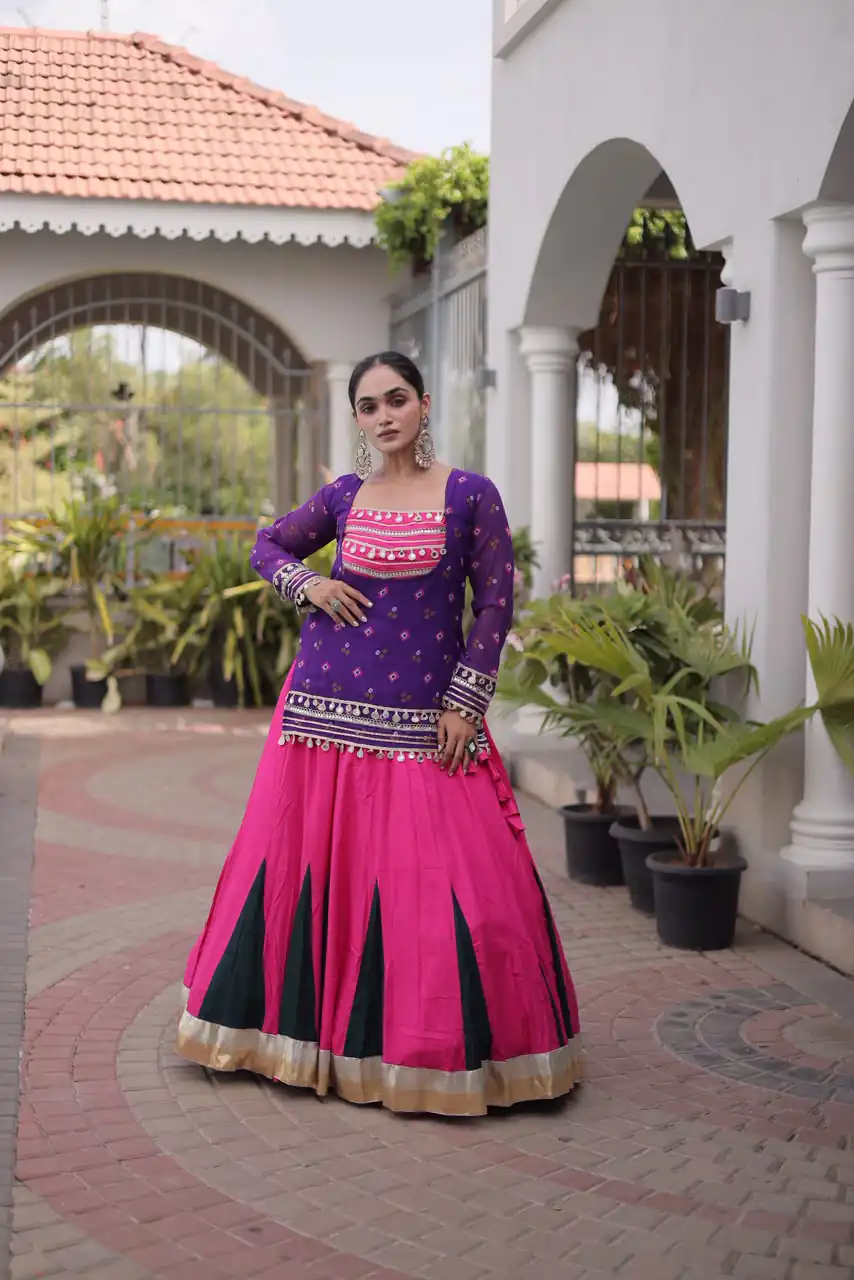KA 5076 Purple Rayon Embroidery Work & Cowrie Work Lehenga Choli . Grab it for ₹2749. Delivery 4-6 Working Days. Shop now. | Bollywood Lehenga, Creative Lehenga, Designer Lehenga, Embroidered Lehenga, Lehenga, Party Wear Lehenga