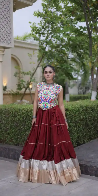 KA 5071 Red Color Rayon Embroidery Work & Cowrie Work Lehenga Choli . Grab it for ₹2849. Delivery 4-6 Working Days. Shop now. | Bollywood Lehenga, Creative Lehenga, Designer Lehenga, Embroidered Lehenga, Lehenga, Party Wear Lehenga