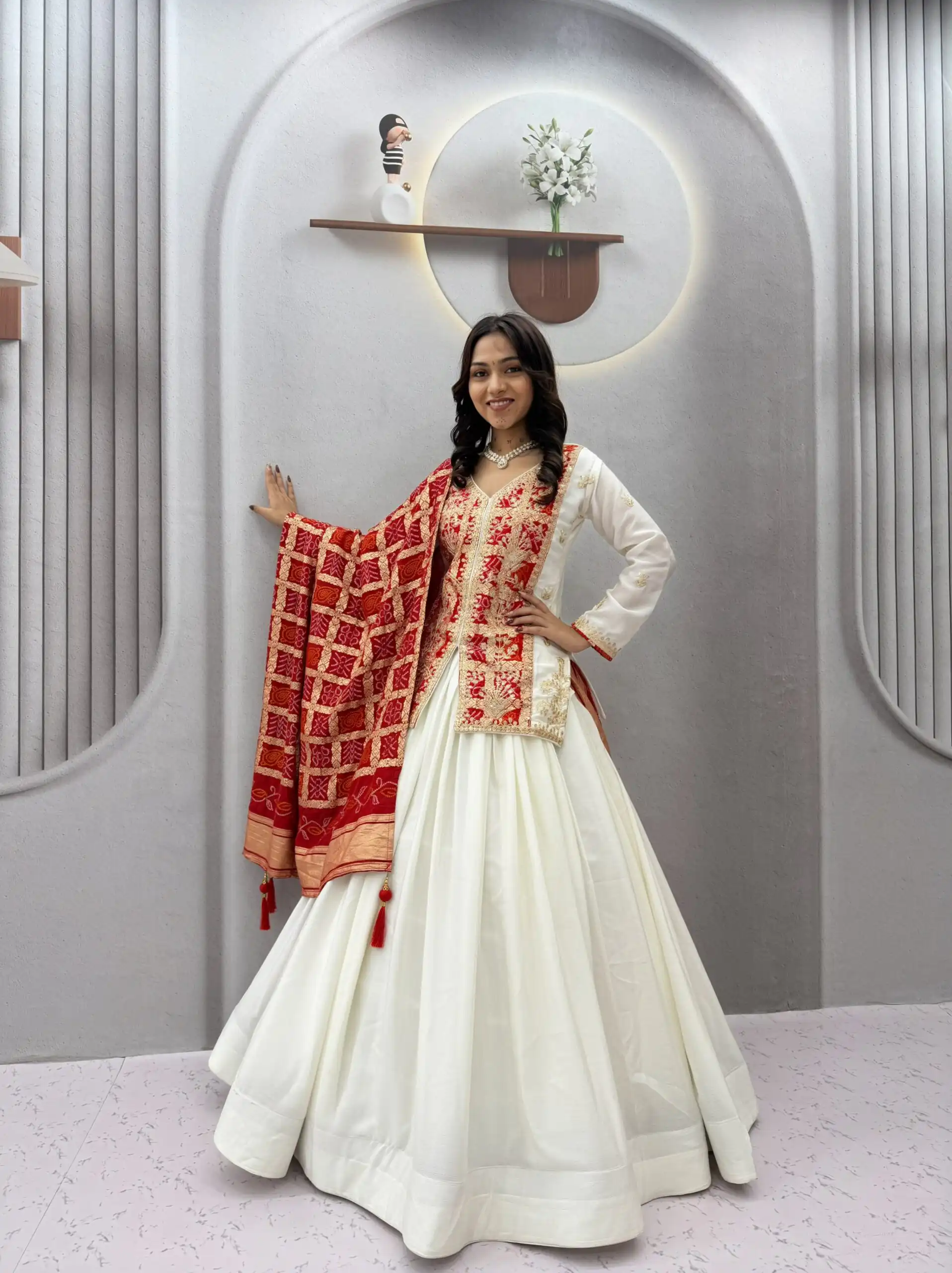 Ram 190 White Chinon silk Lehenga Choli with Sequins Work & Embroidery Work. Now at just ₹2749. Delivery 4-6 Working Days. Shop now. | Bollywood Lehenga, Creative Lehenga, Designer Lehenga, Embroidered Lehenga, Lehenga, Party Wear Lehenga