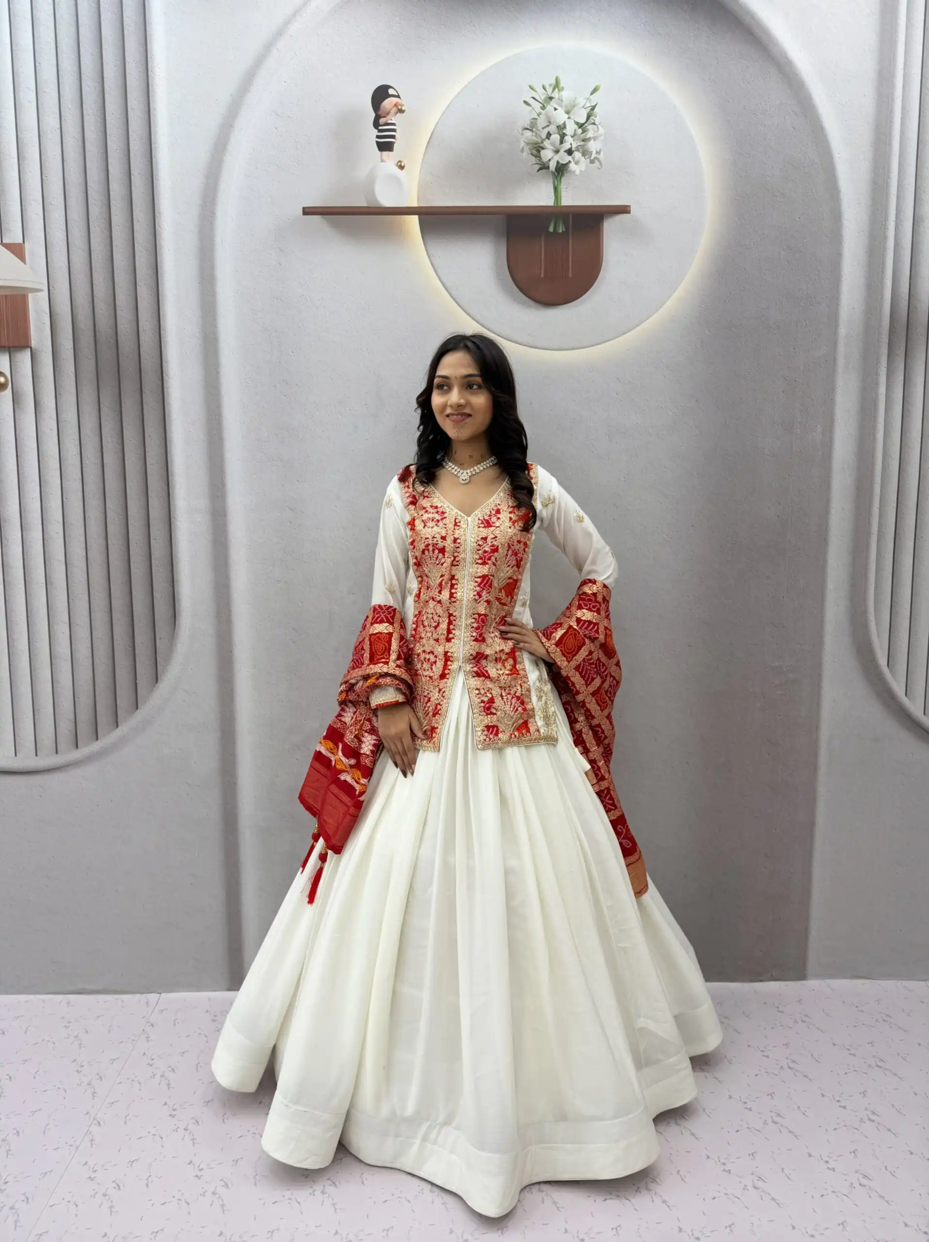 Ram 190 White Chinon silk Lehenga Choli with Sequins Work & Embroidery Work. Now at just ₹2749. Delivery 4-6 Working Days. Shop now. | Bollywood Lehenga, Creative Lehenga, Designer Lehenga, Embroidered Lehenga, Lehenga, Party Wear Lehenga