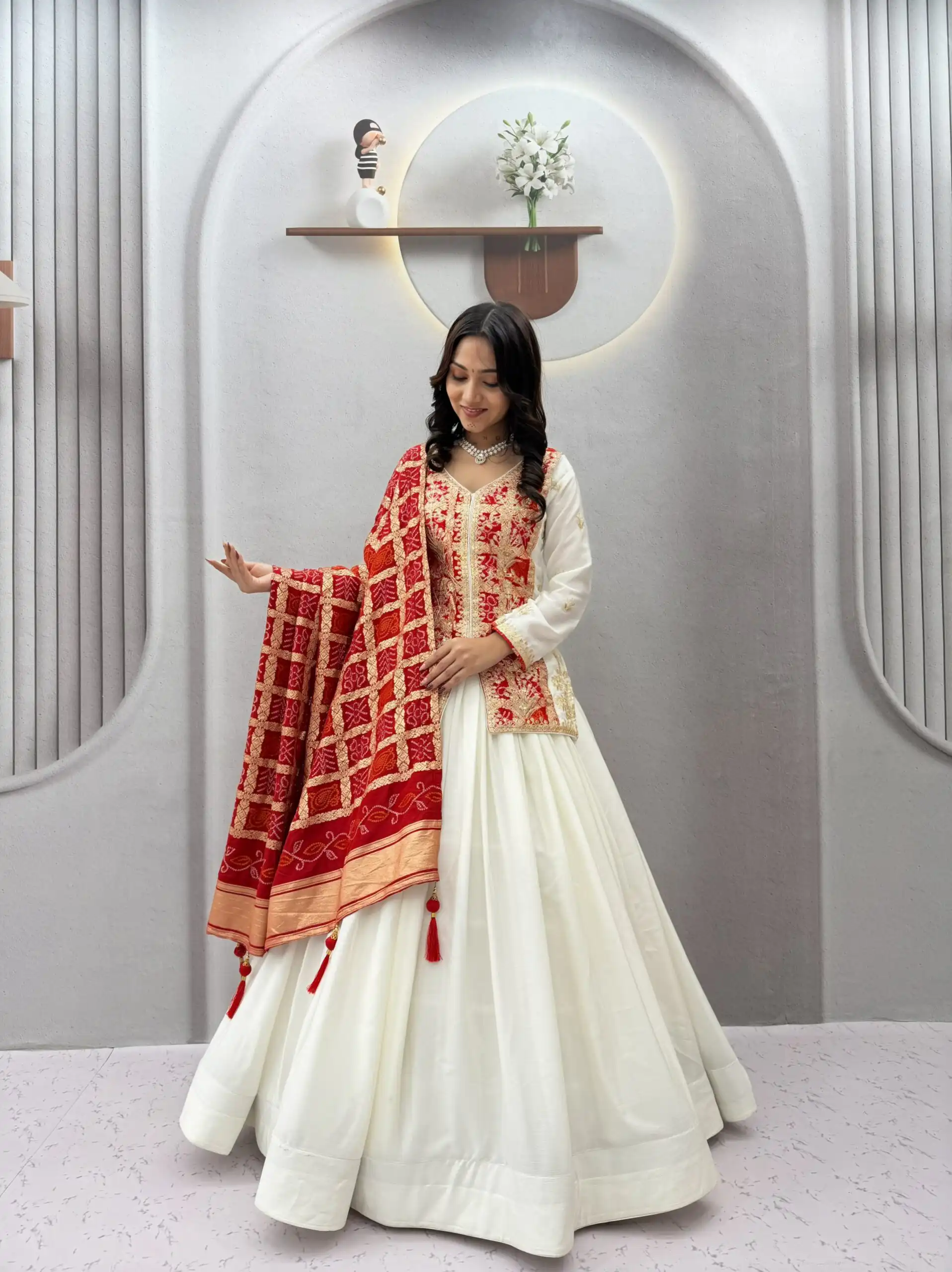 Ram 190 White Chinon silk Lehenga Choli with Sequins Work & Embroidery Work. Now at just ₹2749. Delivery 4-6 Working Days. Shop now. | Bollywood Lehenga, Creative Lehenga, Designer Lehenga, Embroidered Lehenga, Lehenga, Party Wear Lehenga