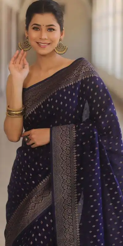 KPR 266 Dark Purple Soft Lichi Silk Cloth Saree Perfect for Wedding, Party, Family Gatherings, Sangeet, Ethnic Day – Festive Deal ₹1349. Delivery 4-6 Workin | Bollywood Sarees, Creative Sarees, Designer Sarees, Embroidered Sarees, Ethnic Saree, Modern Digital sarees, Party Wear Sarees, Sarees