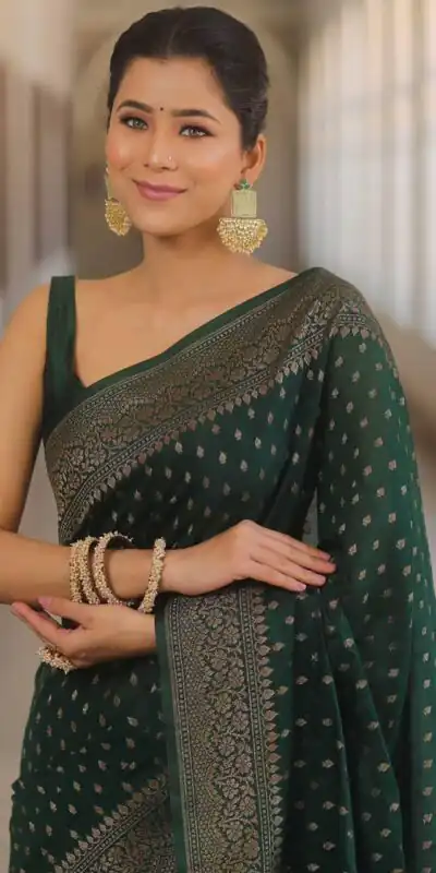 KPR 266 Green Soft Lichi Silk Cloth Saree Perfect for Wedding, Party, Family Gatherings, Sangeet, Ethnic Day – . Festive Deal ₹1349. Delivery 4-6 Workin | Bollywood Sarees, Creative Sarees, Designer Sarees, Embroidered Sarees, Ethnic Saree, Modern Digital sarees, Party Wear Sarees, Sarees