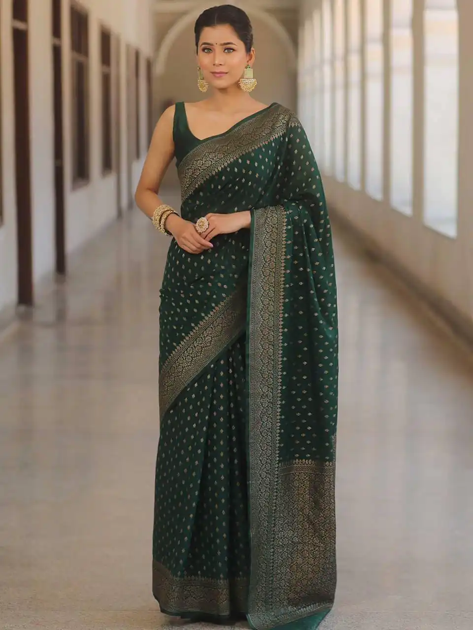 KPR 266 Green Soft Lichi Silk Cloth Saree Perfect for Wedding, Party, Family Gatherings, Sangeet, Ethnic Day – . Festive Deal ₹1349. Delivery 4-6 Workin | Bollywood Sarees, Creative Sarees, Designer Sarees, Embroidered Sarees, Ethnic Saree, Modern Digital sarees, Party Wear Sarees, Sarees