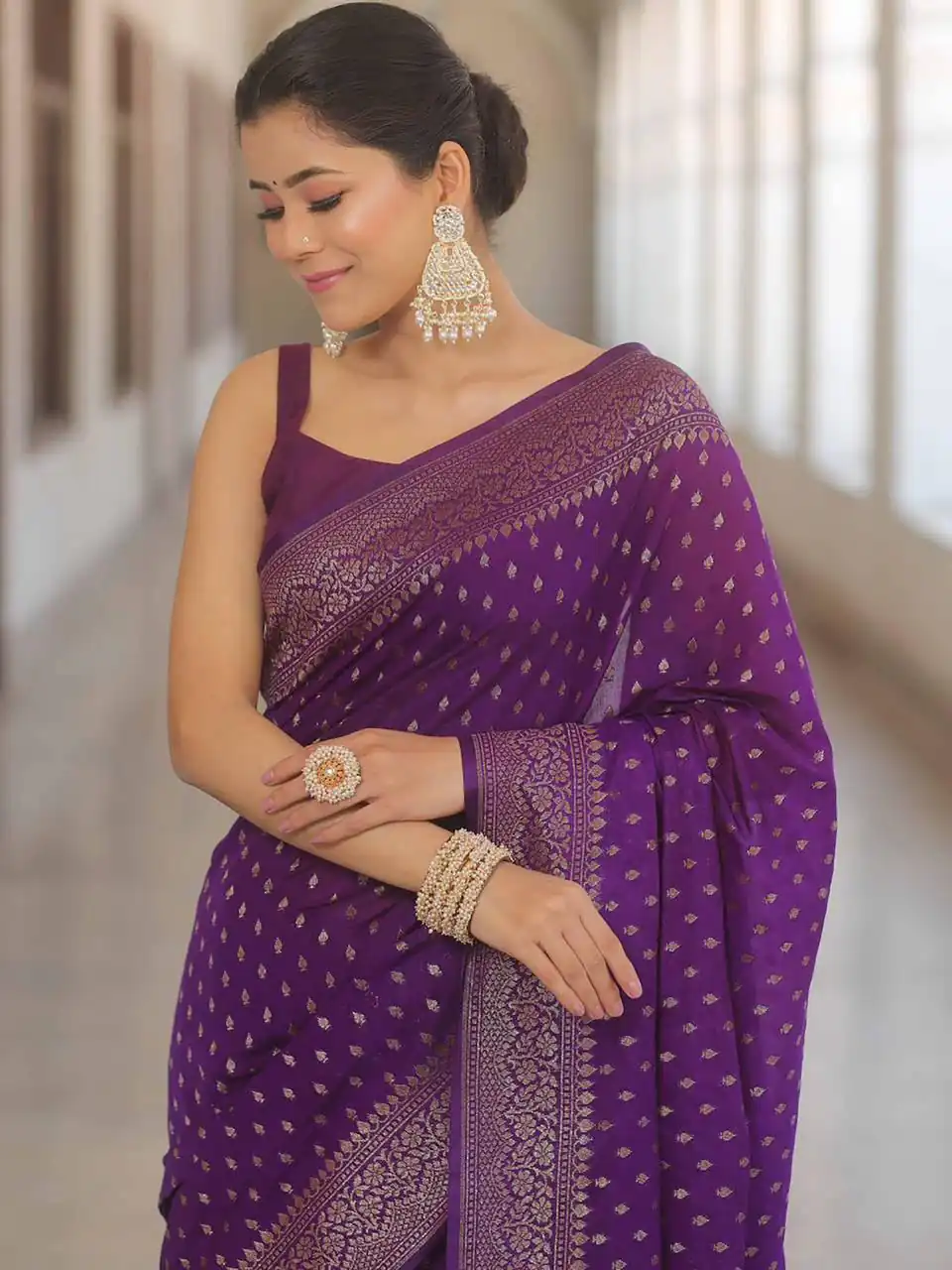 KPR 266 Purple Soft Lichi Silk Cloth Saree Perfect for Wedding, Party, Family Gatherings, Sangeet, Ethnic Day – . Festive Deal ₹1349. Delivery 4-6 Workin | Bollywood Sarees, Creative Sarees, Designer Sarees, Embroidered Sarees, Ethnic Saree, Modern Digital sarees, Party Wear Sarees, Sarees