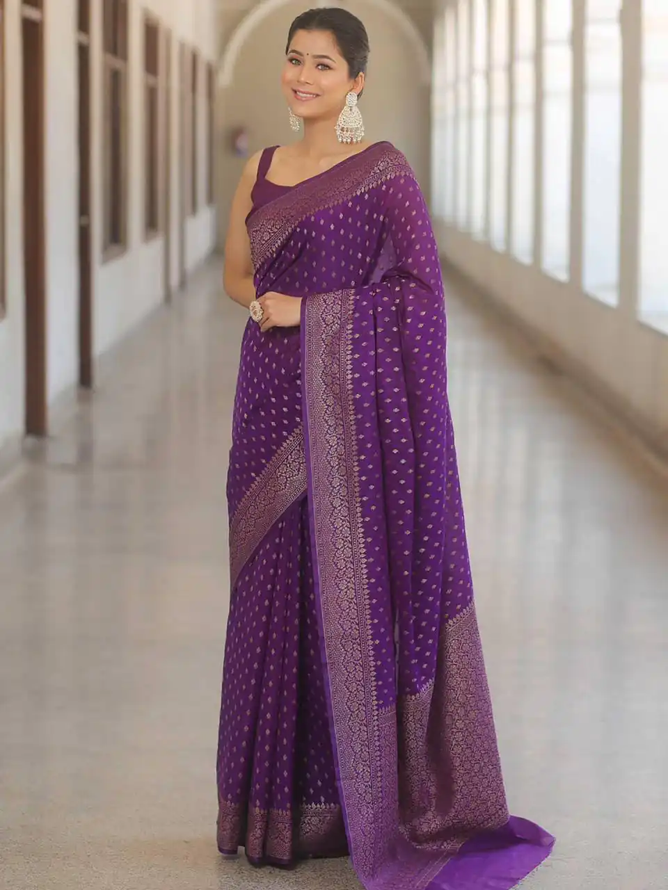 KPR 266 Purple Soft Lichi Silk Cloth Saree Perfect for Wedding, Party, Family Gatherings, Sangeet, Ethnic Day – . Festive Deal ₹1349. Delivery 4-6 Workin | Bollywood Sarees, Creative Sarees, Designer Sarees, Embroidered Sarees, Ethnic Saree, Modern Digital sarees, Party Wear Sarees, Sarees