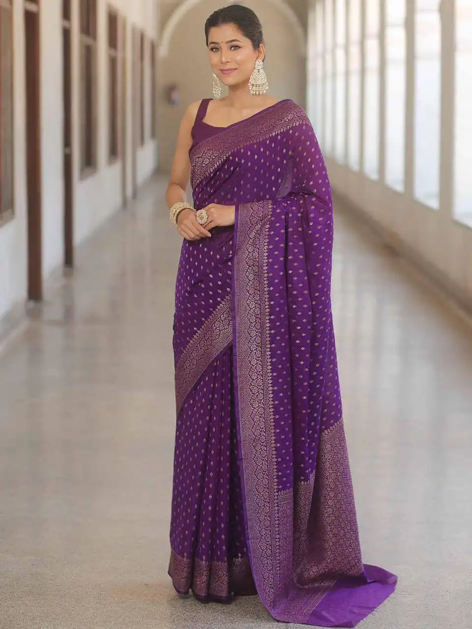 KPR 266 Purple Soft Lichi Silk Cloth Saree Perfect for Wedding, Party, Family Gatherings, Sangeet, Ethnic Day – . Festive Deal ₹1349. Delivery 4-6 Workin | Bollywood Sarees, Creative Sarees, Designer Sarees, Embroidered Sarees, Ethnic Saree, Modern Digital sarees, Party Wear Sarees, Sarees