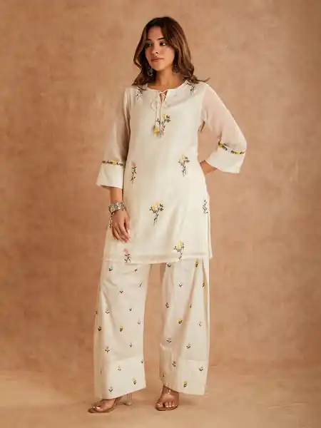 Fancy White Cotton Silk Digital Print Work Salwar Suit