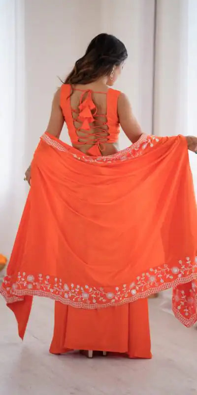 SP 73 Orange French Crep Silk Salwar Suit Perfect for Wedding, Party, Engagement, Baisakhi, Pongal – . Special Price ₹2149. Delivery 4-6 Working Days | Jump Suits, Straight Suits, Casual Suits, Creative suits, Designer Suits, Palazzo Suits, Party Wear Suits, Patiala Suits, Salwar suit