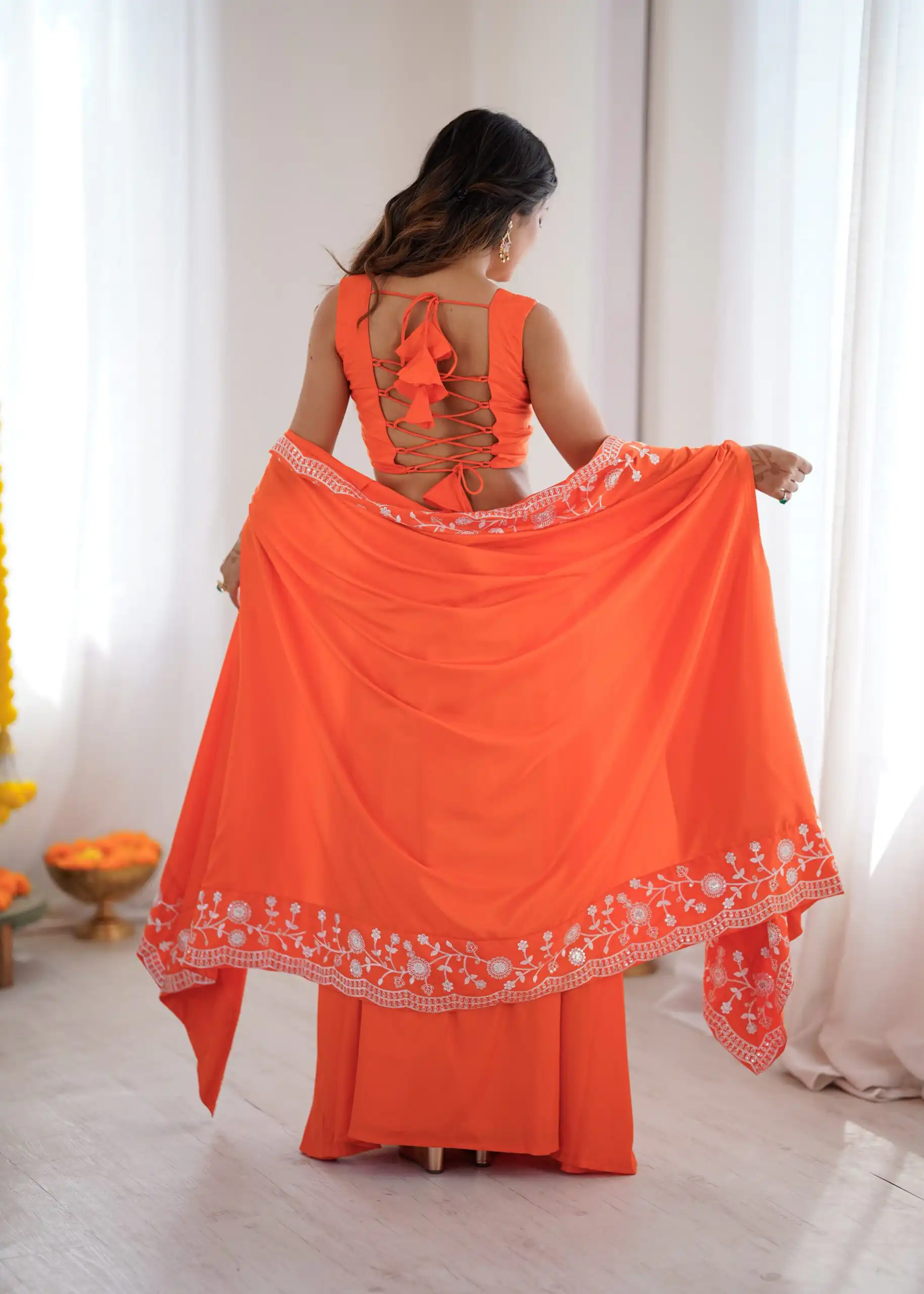 SP 73 Orange French Crep Silk Salwar Suit Perfect for Wedding, Party, Engagement, Baisakhi, Pongal – . Special Price ₹2149. Delivery 4-6 Working Days | Jump Suits, Straight Suits, Casual Suits, Creative suits, Designer Suits, Palazzo Suits, Party Wear Suits, Patiala Suits, Salwar suit