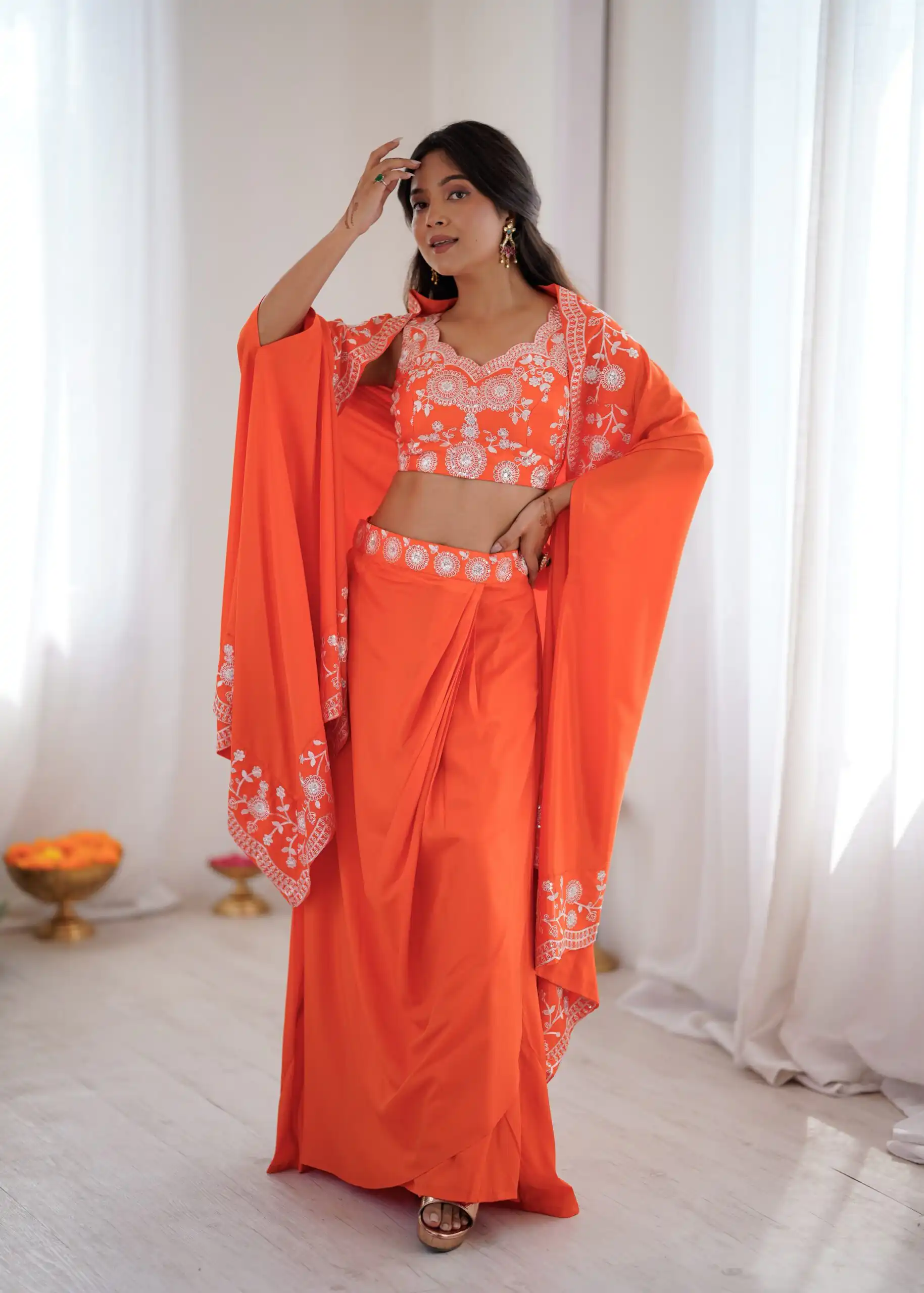 SP 73 Orange French Crep Silk Salwar Suit Perfect for Wedding, Party, Engagement, Baisakhi, Pongal – . Special Price ₹2149. Delivery 4-6 Working Days | Jump Suits, Straight Suits, Casual Suits, Creative suits, Designer Suits, Palazzo Suits, Party Wear Suits, Patiala Suits, Salwar suit