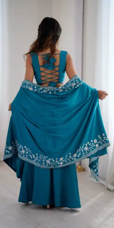 SP 73 Teal French Crep Silk Salwar Suit Perfect for Wedding, Party, Engagement, Baisakhi, Pongal – . Special Price ₹2149. Delivery 4-6 Working Days | Jump Suits, Straight Suits, Casual Suits, Creative suits, Designer Suits, Palazzo Suits, Party Wear Suits, Patiala Suits, Salwar suit