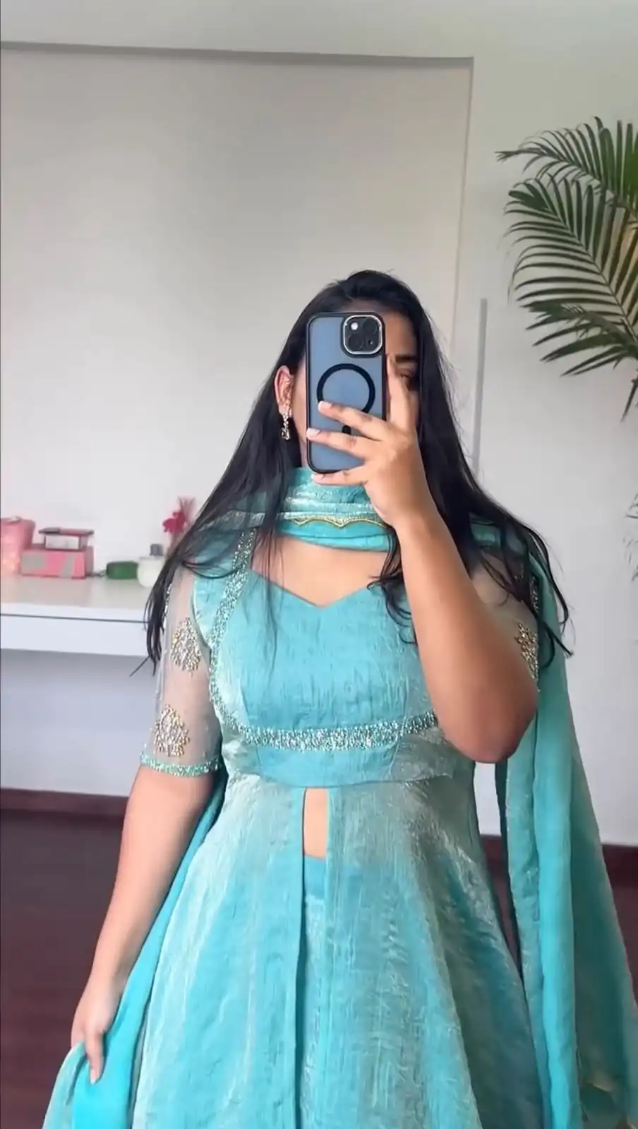 KD 1645 Blue Fendy Silk Gown with Embroidery Work & Sequins Work. Special Price ₹2399. Delivery 4-6 Working Days. Shop now. | Bollywood Gowns, Creative Gowns, Designer Gowns, Embroidered Gowns, Gowns, Party Wear Gowns