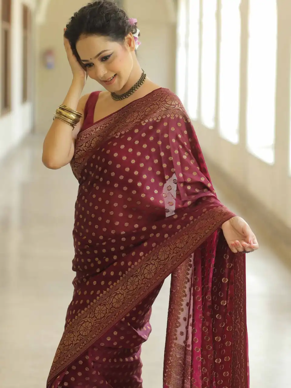 KPR 233 Maroon in Soft Lichi Silk Lace Border & Lace Work Saree . Available at ₹1549 only. Delivery 4-6 Working Days. Shop now. | Bollywood Sarees, Creative Sarees, Designer Sarees, Embroidered Sarees, Ethnic Saree, Modern Digital sarees, Party Wear Sarees, Sarees