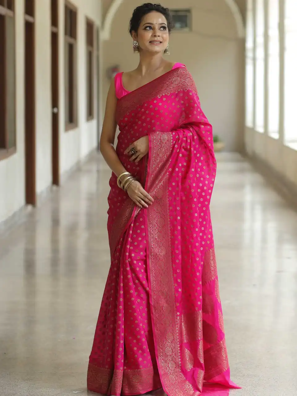 KPR 233 Pink in Soft Lichi Silk Lace Border & Lace Work Saree . Available at ₹1549 only. Delivery 4-6 Working Days. Shop now. | Bollywood Sarees, Creative Sarees, Designer Sarees, Embroidered Sarees, Ethnic Saree, Modern Digital sarees, Party Wear Sarees, Sarees