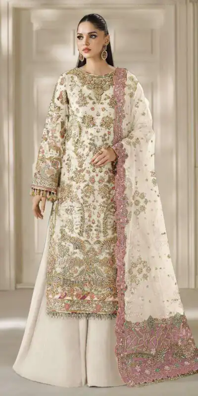 FC 1231 White Chiffon Salwar Suit with Embroidery Work & Sequins Work. Introductory Price ₹2949. Delivery 4-6 Working Days. Shop now. | Jump Suits, Straight Suits, Casual Suits, Creative suits, Designer Suits, Palazzo Suits, Party Wear Suits, Patiala Suits, Salwar suit