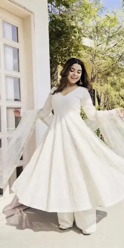NSR 919 White Cotton Silk Digital Print & Embroidery Work Salwar Suit . Festive Deal ₹2399. Delivery 4-6 Working Days. Shop now. | Jump Suits, Straight Suits, Casual Suits, Creative suits, Designer Suits, Palazzo Suits, Party Wear Suits, Patiala Suits, Salwar suit