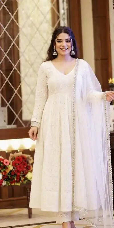 NSR 919 White Cotton Silk Digital Print & Embroidery Work Salwar Suit . Festive Deal ₹2399. Delivery 4-6 Working Days. Shop now. | Jump Suits, Straight Suits, Casual Suits, Creative suits, Designer Suits, Palazzo Suits, Party Wear Suits, Patiala Suits, Salwar suit