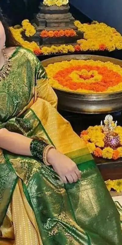KPR 147 Yellow Soft Lichi Silk Saree with Lace Work & Lace Border. Introductory Price ₹1649. Delivery 4-6 Working Days. Shop now. | Bollywood Sarees, Creative Sarees, Designer Sarees, Embroidered Sarees, Ethnic Saree, Modern Digital sarees, Party Wear Sarees, Sarees