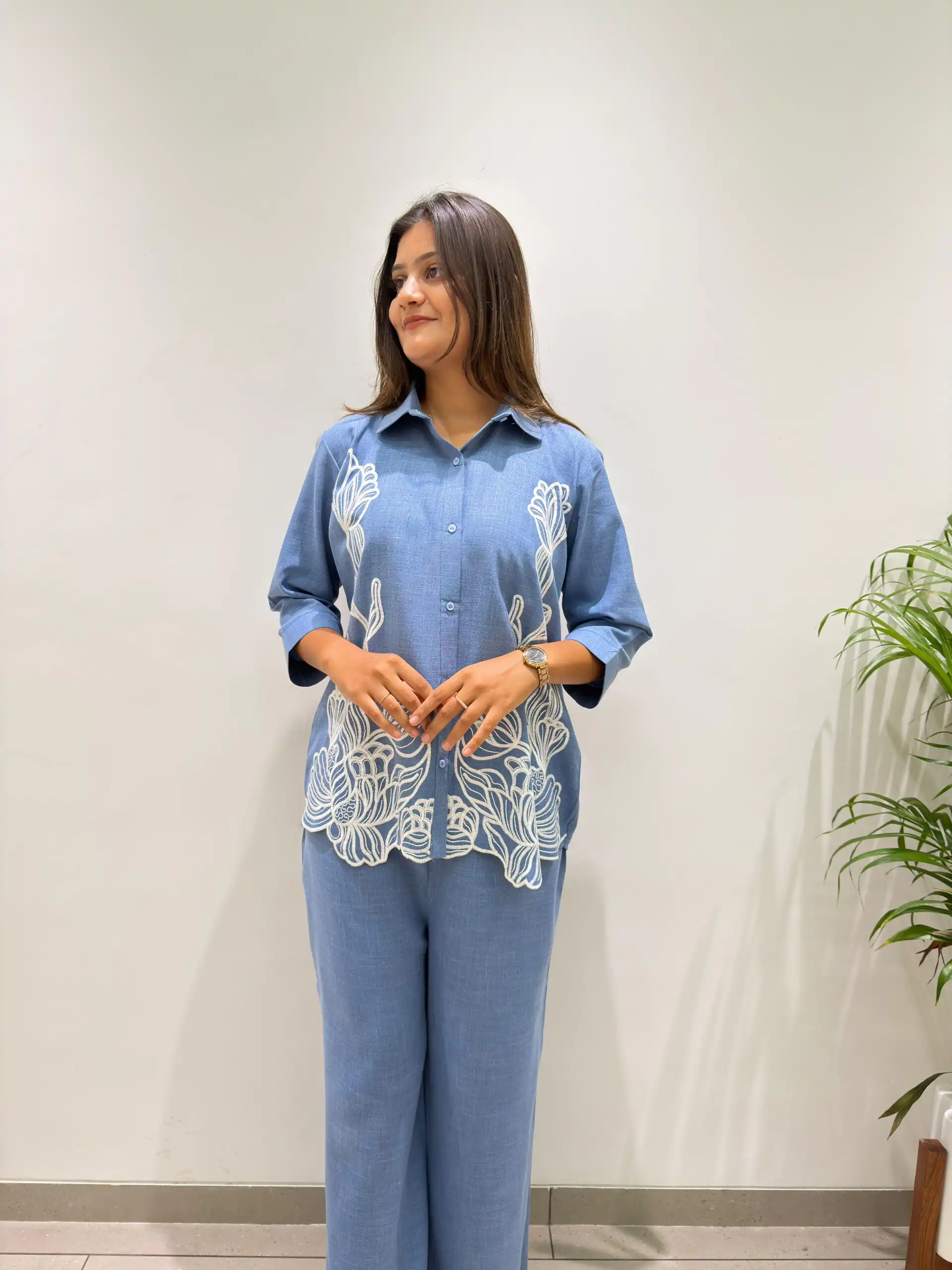 BE 496 Blue in Cotton Denim Embroidery Work & Sequins Work Kurti . Grab it for ₹1949. Delivery 4-6 Working Days. Shop now. | Bollywood Kurti, Creative Kurtis, Designer Kurti, Kurti, Party Wear Kurti, Selfie Kurti