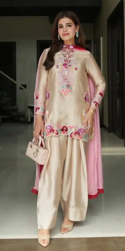 SR 1714 in Cream Embroidery Work Salwar Suit Natural Satin. Introductory Price ₹2149. Delivery 4-6 Working Days. Shop now. | Jump Suits, Straight Suits, Casual Suits, Creative suits, Designer Suits, Palazzo Suits, Party Wear Suits, Patiala Suits, Salwar suit