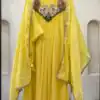 LG 2145 Yellow Mul Chanderi Salwar Suit with Embroidery Work & Sequins Work. Festive Deal ₹2799. Delivery 4-6 Working Days. Shop nowp | Jump Suits, Straight Suits, Casual Suits, Creative suits, Designer Suits, Palazzo Suits, Party Wear Suits, Patiala Suits, Salwar suit