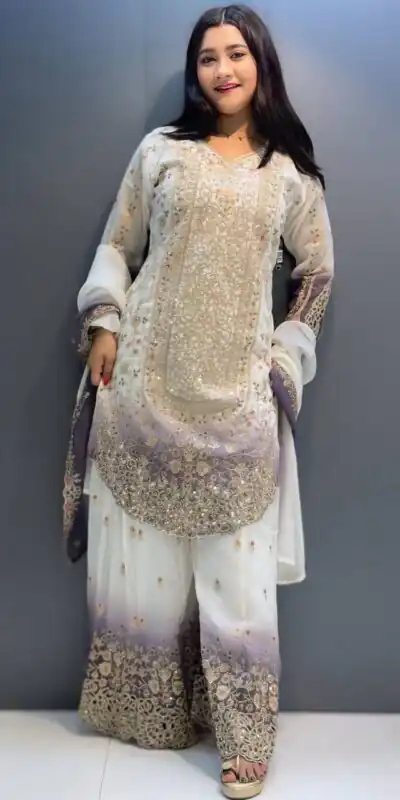 KF 1722 Lavender in Star Georgette Embroidery Work Salwar Suit . Introductory Price ₹2349. Delivery 4-6 Working Days. Shop now. | Jump Suits, Straight Suits, Casual Suits, Creative suits, Designer Suits, Palazzo Suits, Party Wear Suits, Patiala Suits, Salwar suit