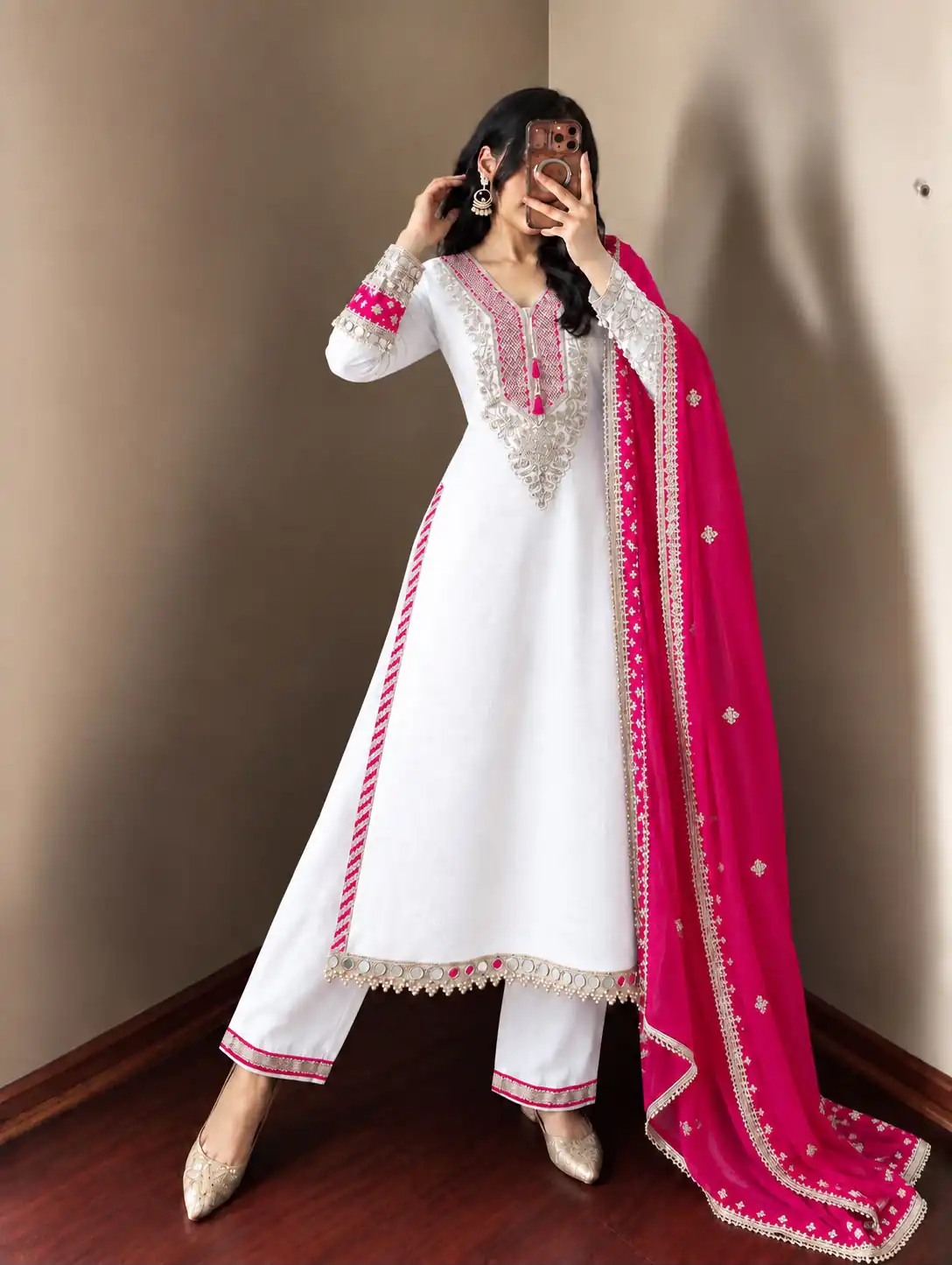 ZSR 3190 White Color Chinon Silk Embroidery Work Salwar Suit . Get it for ₹2349. Delivery 4-6 Working Days. Online Shop now. | Jump Suits, Straight Suits, Casual Suits, Creative suits, Designer Suits, Palazzo Suits, Party Wear Suits, Patiala Suits, Salwar suit