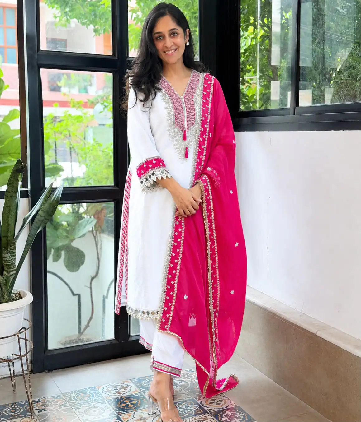 ZSR 3190 White Color Chinon Silk Embroidery Work Salwar Suit . Get it for ₹2349. Delivery 4-6 Working Days. Online Shop now. | Jump Suits, Straight Suits, Casual Suits, Creative suits, Designer Suits, Palazzo Suits, Party Wear Suits, Patiala Suits, Salwar suit