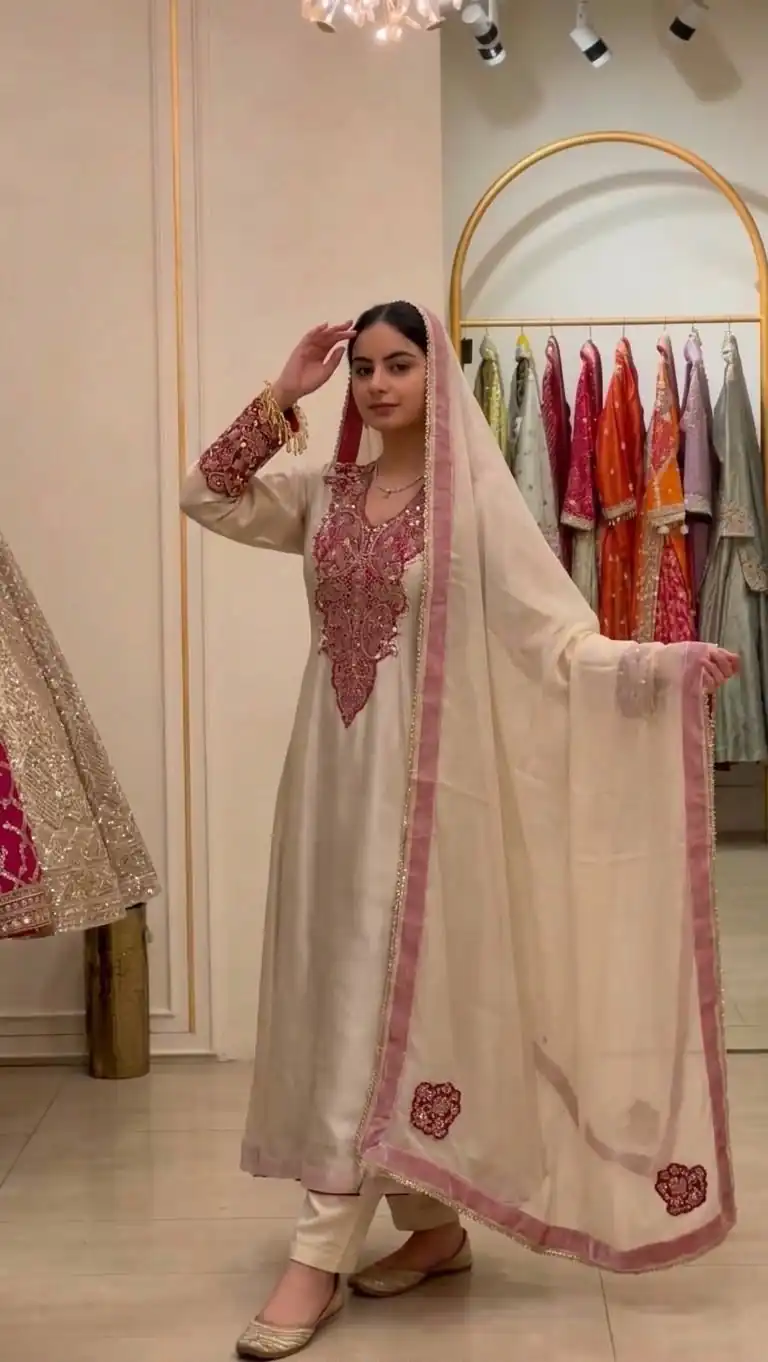 KF 1734 Pink Soft Organza Salwar Suit with Embroidery Work & Cut Work. Available at ₹2249 only. Delivery 4-6 Working Days. Shop now. | Jump Suits, Straight Suits, Casual Suits, Creative suits, Designer Suits, Palazzo Suits, Party Wear Suits, Patiala Suits, Salwar suit