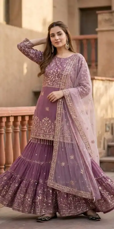 KF 1735 Onion Faux Georgette Salwar Suit with Mirror Work & Embroidery Work. Get it for ₹2949. Delivery 4-6 Working Days. Shop now. | Jump Suits, Straight Suits, Casual Suits, Creative suits, Designer Suits, Palazzo Suits, Party Wear Suits, Patiala Suits, Salwar suit