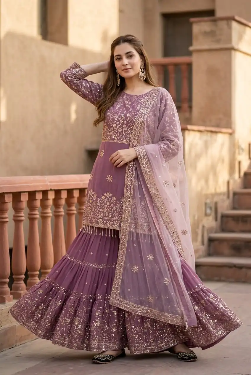 KF 1735 Onion Faux Georgette Salwar Suit with Mirror Work & Embroidery Work. Get it for ₹2949. Delivery 4-6 Working Days. Shop now. | Jump Suits, Straight Suits, Casual Suits, Creative suits, Designer Suits, Palazzo Suits, Party Wear Suits, Patiala Suits, Salwar suit