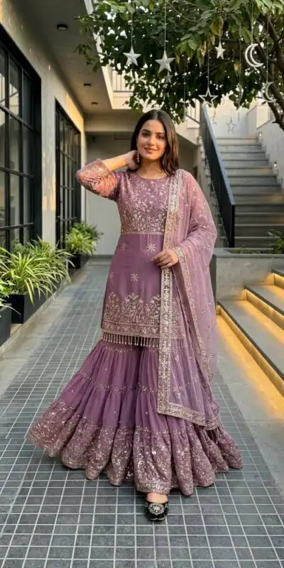 KF 1735 Onion Faux Georgette Salwar Suit with Mirror Work & Embroidery Work. Get it for ₹2949. Delivery 4-6 Working Days. Shop now. | Jump Suits, Straight Suits, Casual Suits, Creative suits, Designer Suits, Palazzo Suits, Party Wear Suits, Patiala Suits, Salwar suit