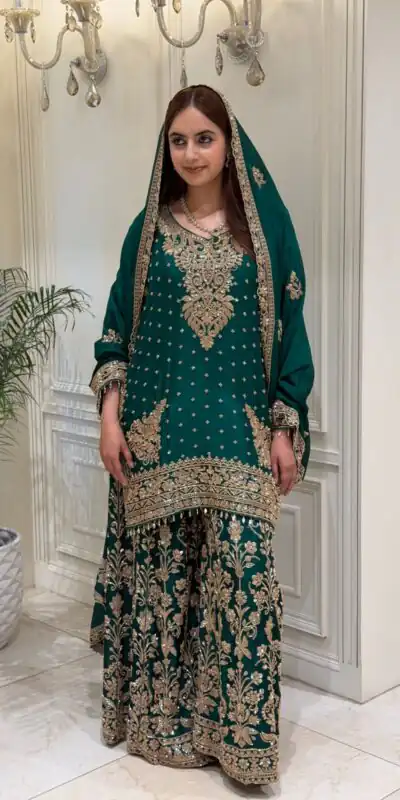KF 1733 Teal Faux Georgette Salwar Suit with Mirror Work & Embroidery Work. Get it for ₹2849. Delivery 4-6 Working Days. Shop now. | Jump Suits, Straight Suits, Casual Suits, Creative suits, Designer Suits, Palazzo Suits, Party Wear Suits, Patiala Suits, Salwar suit